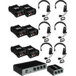 PortaCom COM-60FCS 6 Single Headset Wired Intercom System