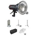 Photogenic StudioMax III Pro 3 Light Kit (120VAC/12VDC)