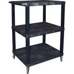 H. Wilson WTV44E  Tuffy Video Open Shelf Cart - 32x44x24"  (Black)