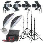 Smith-Victor K79 4-Light 3200 Watt Professional Studio Lighting Kit (120-240V AC)