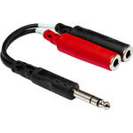 Hosa Technology Stereo 1/4" Male to 2 1/4" Mono Female Cable (6")