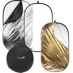 Impact 5-in-1 Collapsible Oval Reflector - 42x72" (1x1.8 m)