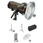 Photogenic StudioMax III Three Light Basic Studio Kit (120V)