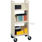 Bretford Mobile Utility Truck (17 x 13 x 42) w/ 3 Slant Shelves - Putty