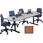 Bretford 120 x 42 x 29" Race Track Conference Table - Wild Cherry