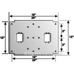 Peerless Industries Interior/Exterior Wall Mounting Plate, Model WSP410-1  (Black)