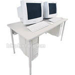 Bretford 42 x 30" Quattro Computer Table - Grey w/ Quartz
