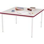 Bretford 42 x 30" Quattro Work & Utility Table - Grey w/ Cardinal