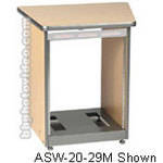 Raxxess ASW 20-29LM Left Angled Side Wing, 14U, Wood Base (Maple)