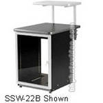 Raxxess SSW 22/12BS Straight Side Wing (12U; Steel Sides, Ebony Top)