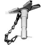 Mole-Richardson Adapter - Scissor Clamp to Baby Stud, with Chain