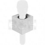 GB Mic Flag Square Microphone Flag - 2" - White