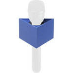 GB Mic Flag Triangle Microphone Flag - 2 x 3" - Blue