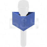 GB Mic Flag Triangle Microphone Flag - 2.25 x 3.75" - Blue