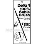 Delta 1 Kolinsky 100% Sable Retouch Brush ("00000")