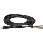 Hosa Technology RCA Male to 3-Pin XLR Male Audio Cable (Metal) - 2'
