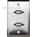 TecNec WPL-1137 Wall Plate w/HD-15 (VGA) Connectors
