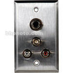 TecNec WPL-1129 Wall Plate w/2-RCA, 1-BNC, and 1-S-Video