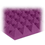 Auralex 2" Studiofoam Pyramid-24 (Plum) - 24" x 48" x 2" Acoustic Absorption/Diffusion Panel - 12 Pieces