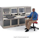 Winsted J8160 Four-Bay Slope Console with Two Racks (System/85 Series)