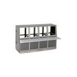 Winsted 4-Bay Base and 14" (35.56 cm) (8U) Slope Console, Model J8207