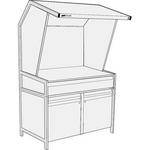 GTI CVX1SC1F 29 x 52" Viewing Station w/Storage Cabinet w/1 Deep Drawer