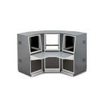 Winsted 3-Bay Corner Console with 21" Top Slope J8253 (Gray)
