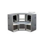 Winsted 3-Bay Corner Console with 21" Top Slope J8853 (Black)