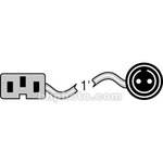 Lowel 30V Adapter Cable for Pro-Light - 1'