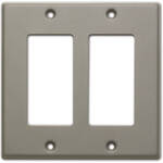 RDL CP-2G Double (Side-by-Side) Cover Wall Plate (Gray)