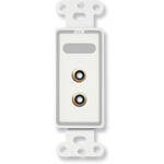RDL D-PHN2 Dual Female Phono Jacks on D Plate (Solder Type)