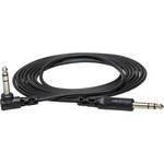 Hosa Technology 1/4" TRS Male to 1/4" TRS Right Angle Male Cable - 15ft (4.6m)