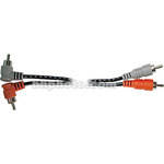 Hosa Technology 2 RCA Male to 2 RCA Angled Male Dual Audio Cable - 10'