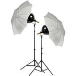 Impact Tungsten Two-Floodlight Kit with 6' Stands & Umbrella Kit