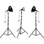 Impact Tungsten Three-Floodlight Kit with 8' Stands