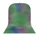 Botero #007 Super Collapsible Background (8x16', Green, Purple, Blue)