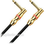 Monster Cable Rock 1/4" Angled Male to 1/4" Angled Male Instrument Cable - 1.5'