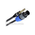 Monster Cable Standard 100 Series Speakon (NL2)  to 1/4" TS Male Phone Speaker Cable - 25'