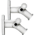 Sanus WMS3S Wall/Ceiling Mount Bracket for Satellite Speakers - Pair - Silver