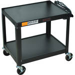 H. Wilson W26E  Fixed Height Utility Cart - 24 x 26 x 18" (Black)