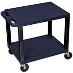H. Wilson WT26ETB  Tuffy Open Shelf A/V Cart (24.5 x 24 x 18") (Topaz)