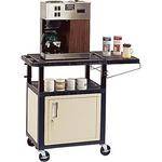 H. Wilson WT34CC Coffee Cart (Boardroom Series) - 24 x 34 x 18" (Black/Putty) 