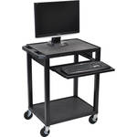 H. Wilson WTM9EB  Tuffy Computer Workstation with Keyboard Pull-out and Mouse Pad Tray-24 x 33 x 18" (Black)