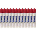 Da-Lite Dry Erase Markers (Red, 12 Markers)