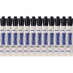 Da-Lite Dry Erase Markers (Black, 12 Markers)