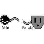 Lowel Cable for Pro-light/XLR f/12V Batt