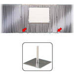Draper Pipe and Drape Flat Steel Base (3/16 x 18 x 18")
