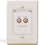 RDL RCX-J2N Unbalanced Line-Level Audio Input Panel (White with Gray)