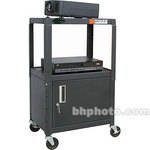 Hamilton Buhl A/V Cart, Adjustable Height 26 to 42" with Cabinet - Steel