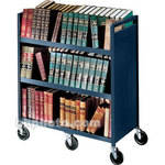 Bretford Utility Truck (37 x 18 x 43") w/ 4 Slant Shelves & 6 5" Casters - Topaz